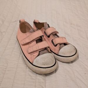 Converse Pink Velcro Kids Sneakers